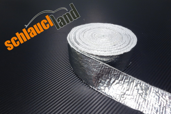 Hitzeschutzband Alu-Fiberglas 50mm weiß