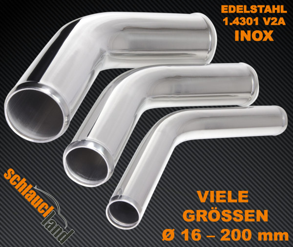 Edelstahl-Bogen 45° V2A