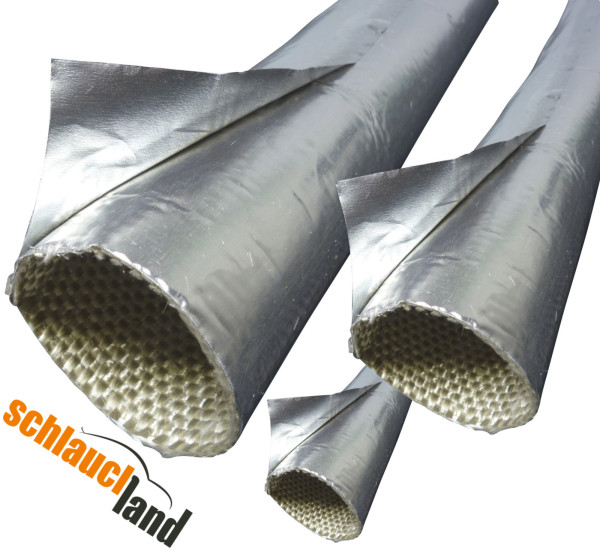 Hitzeschutzschlauch Alu-Titan selbstklebend Meterware