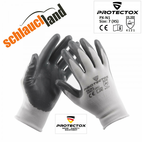 Arbeitshandschuhe Nitril PROTECTOX PX-N1 grau
