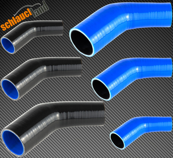 Silikon-Reduzierbogen 45°