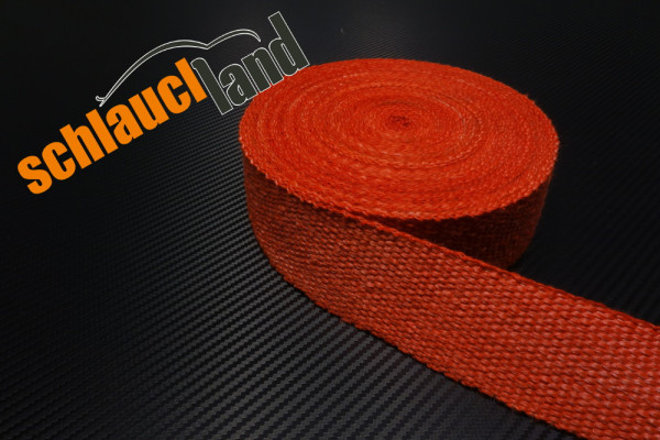 Hitzeschutzband Fiberglas 50mm rot