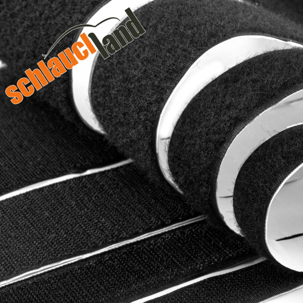 Klettband PRO-HX schwarz Klettverschluss selbstklebend extra stark Klett