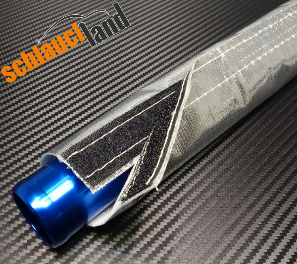 Hitzeschutzschlauch Alu-Titan Klett Meterware