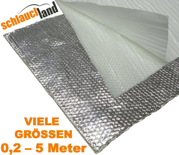 Hitzeschutzmatte Alu-Fiberglas selbstklebend