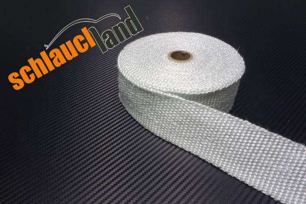 Hitzeschutzband Fiberglas 50mm weiß